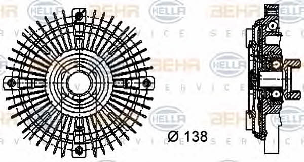 Behr-Hella 8MV 376 732-201 Viscous coupling assembly 8MV376732201