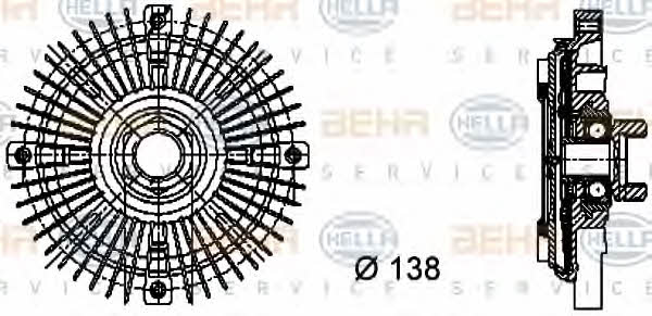 Behr-Hella 8MV 376 732-211 Viscous coupling assembly 8MV376732211