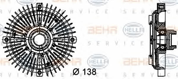 Behr-Hella 8MV 376 732-231 Viscous coupling assembly 8MV376732231