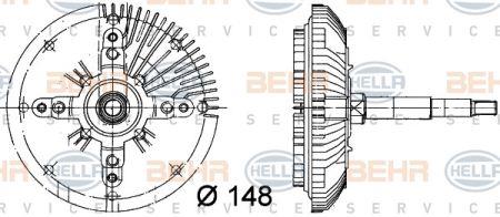 Behr-Hella 8MV 376 732-241 Viscous coupling assembly 8MV376732241