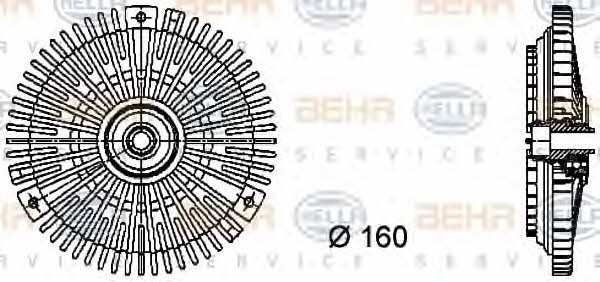 Behr-Hella 8MV 376 732-261 Viscous coupling assembly 8MV376732261