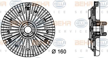 Behr-Hella 8MV 376 732-271 Viscous coupling assembly 8MV376732271