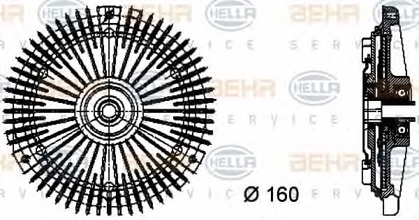 Behr-Hella 8MV 376 732-301 Viscous coupling assembly 8MV376732301