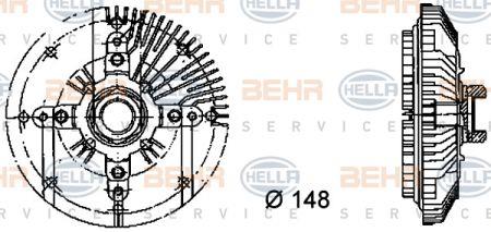 Behr-Hella 8MV 376 732-321 Viscous coupling assembly 8MV376732321