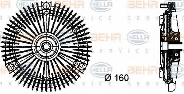 Behr-Hella 8MV 376 732-331 Viscous coupling assembly 8MV376732331