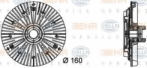 Behr-Hella 8MV 376 732-401 Viscous coupling assembly 8MV376732401