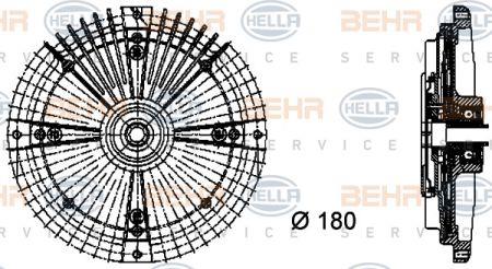 Behr-Hella 8MV 376 732-461 Viscous coupling assembly 8MV376732461