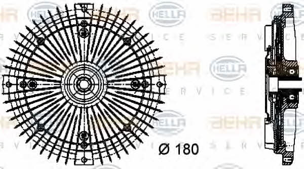 Behr-Hella 8MV 376 732-481 Viscous coupling assembly 8MV376732481