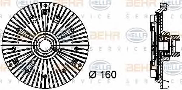 Behr-Hella 8MV 376 733-031 Viscous coupling assembly 8MV376733031