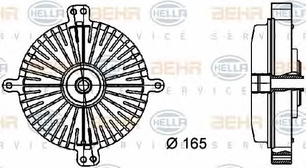 Behr-Hella 8MV 376 733-041 Viscous coupling assembly 8MV376733041