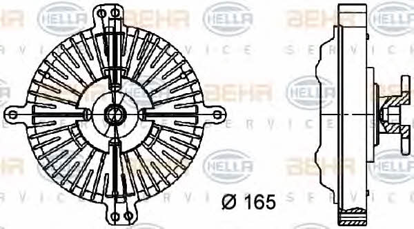 Behr-Hella 8MV 376 733-051 Viscous coupling assembly 8MV376733051