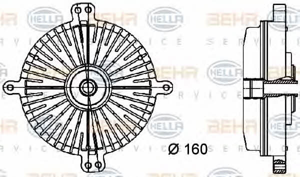 Behr-Hella 8MV 376 733-061 Viscous coupling assembly 8MV376733061
