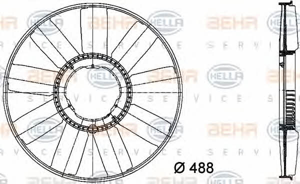 Behr-Hella 8MV 376 733-211 Viscous coupling assembly 8MV376733211