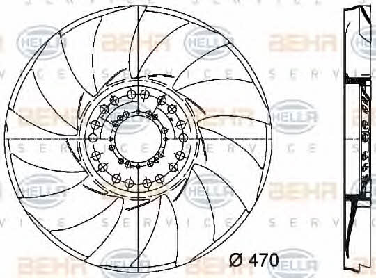 Behr-Hella 8MV 376 733-241 Viscous coupling assembly 8MV376733241