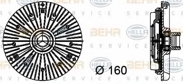 Behr-Hella 8MV 376 734-441 Viscous coupling assembly 8MV376734441