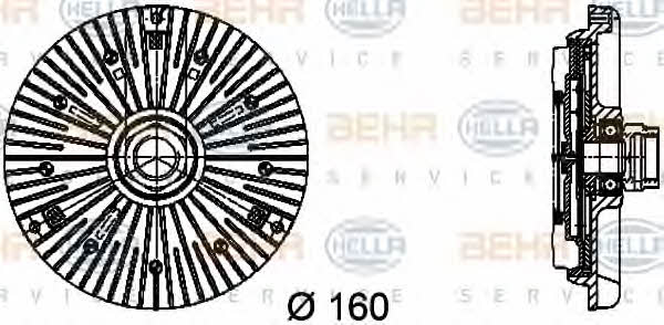 Behr-Hella 8MV 376 734-451 Viscous coupling assembly 8MV376734451