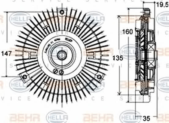 Behr-Hella 8MV 376 758-441 Viscous coupling assembly 8MV376758441