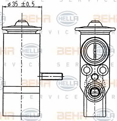 Behr-Hella 8UW 351 239-021 Air conditioner expansion valve 8UW351239021