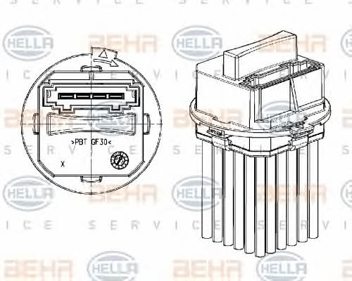 Behr-Hella 5DS 351 320-011 Heater control unit 5DS351320011