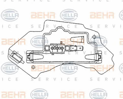 Behr-Hella 5HL 351 321-131 Heater control unit 5HL351321131