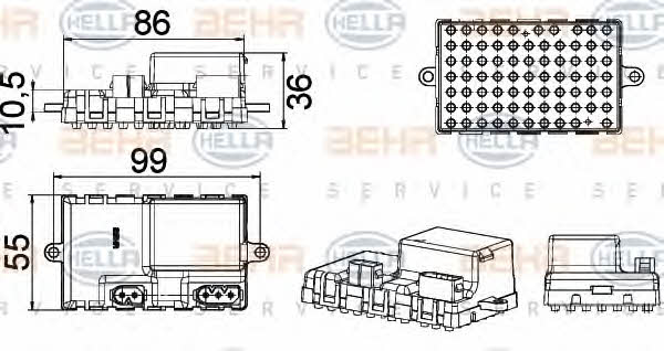 Behr-Hella 5HL 351 321-211 Heater control unit 5HL351321211