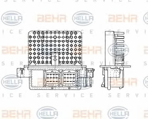 Behr-Hella 5HL 351 321-261 Heater control unit 5HL351321261