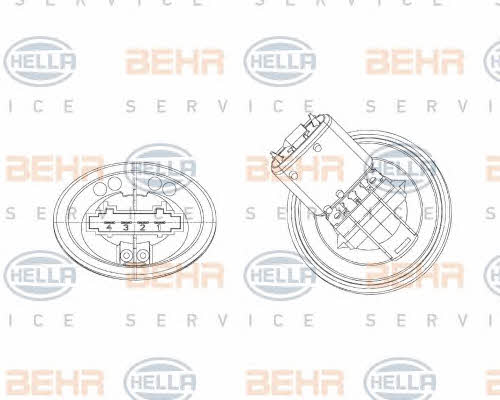 Behr-Hella 5HL 351 321-301 Heater control unit 5HL351321301