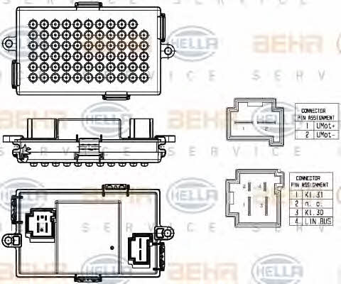 Behr-Hella 5HL 351 321-531 Heater control unit 5HL351321531