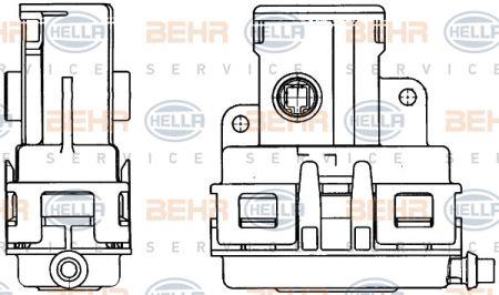 Behr-Hella 6NV 351 329-411 Cabin heater damper drive 6NV351329411