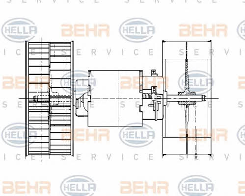 Behr-Hella 8EW 009 100-621 Fan assy - heater motor 8EW009100621