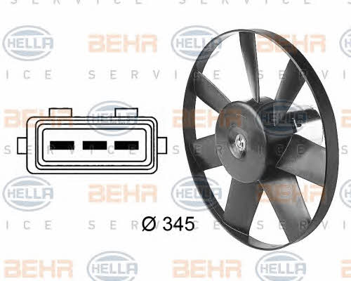Hub, engine cooling fan wheel Behr-Hella 8EW 009 144-611