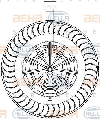 Behr-Hella 8EW 009 157-101 Fan assy - heater motor 8EW009157101