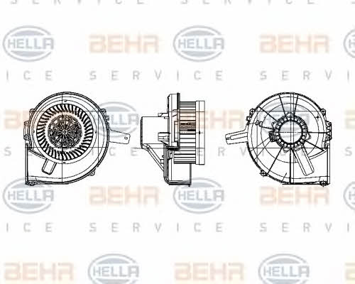 Behr-Hella 8EW 009 157-141 Fan assy - heater motor 8EW009157141