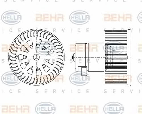 Behr-Hella 8EW 009 157-161 Fan assy - heater motor 8EW009157161