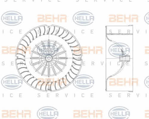 Behr-Hella 8EW 009 157-191 Fan assy - heater motor 8EW009157191