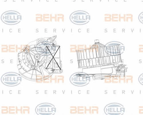 Behr-Hella 8EW 009 157-211 Fan assy - heater motor 8EW009157211