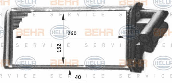 Behr-Hella 8FH 351 311-711 Heat exchanger, interior heating 8FH351311711