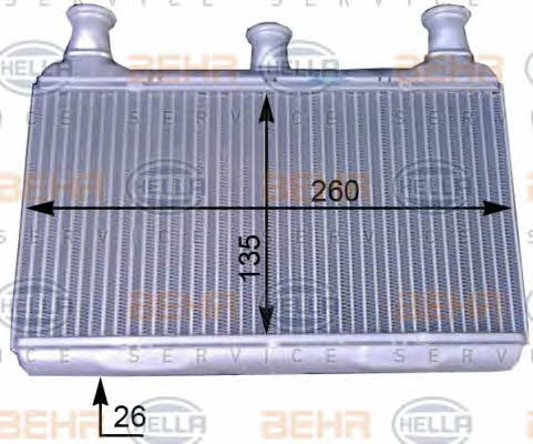 Behr-Hella 8FH 351 312-161 Heat exchanger, interior heating 8FH351312161