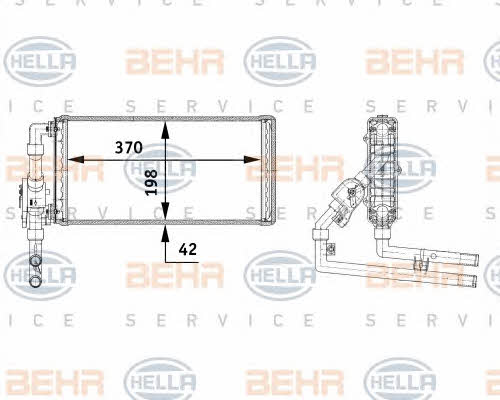Behr-Hella 8FH 351 312-191 Heat exchanger, interior heating 8FH351312191