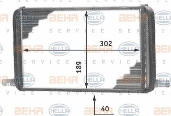 Behr-Hella 8FH 351 312-241 Heat exchanger, interior heating 8FH351312241