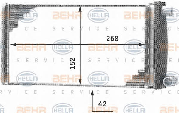 Behr-Hella 8FH 351 312-251 Heat exchanger, interior heating 8FH351312251