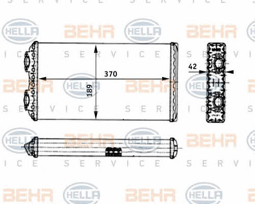 Behr-Hella 8FH 351 312-441 Heat exchanger, interior heating 8FH351312441