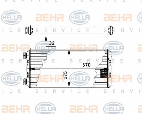 Behr-Hella 8FH 351 312-571 Heat exchanger, interior heating 8FH351312571