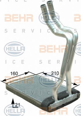 Behr-Hella 8FH 351 314-791 Heat exchanger, interior heating 8FH351314791