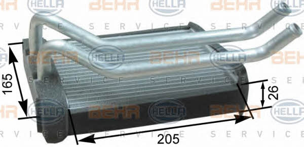 Behr-Hella 8FH 351 315-221 Heat exchanger, interior heating 8FH351315221