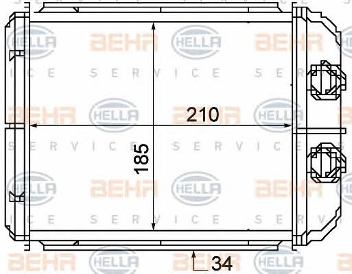 Behr-Hella 8FH 351 315-381 Heat exchanger, interior heating 8FH351315381