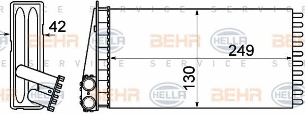 Behr-Hella 8FH 351 315-461 Heat exchanger, interior heating 8FH351315461