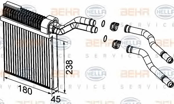 Behr-Hella 8FH 351 315-621 Heat exchanger, interior heating 8FH351315621