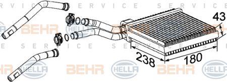 Behr-Hella 8FH 351 315-631 Heat exchanger, interior heating 8FH351315631