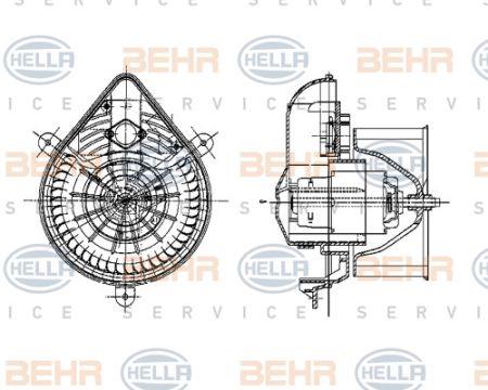 Behr-Hella 8EW 009 157-581 Fan assy - heater motor 8EW009157581